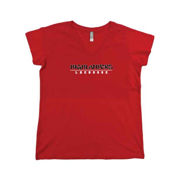 Picture of Women Vneck Tshirt (Red) - Lake Highland LC